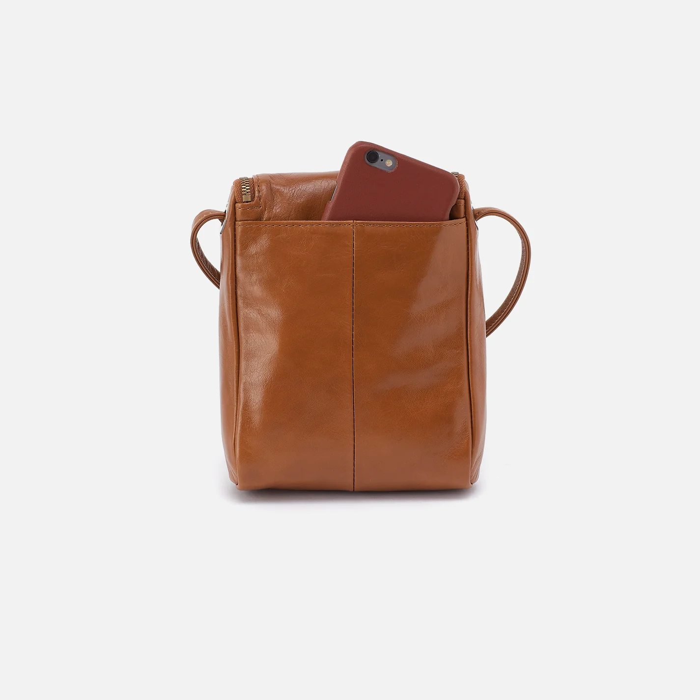 Fern Crossbody in Polished Leather - Truffle - Image 5