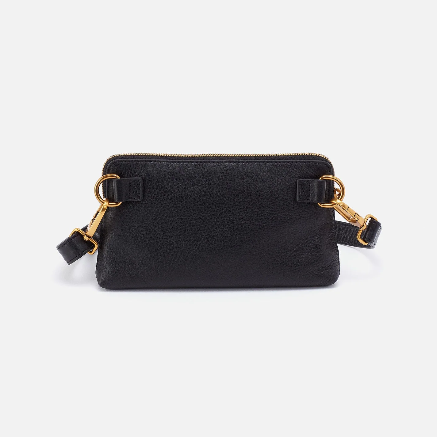 Fern Slim Belt Bag in Pebbled Leather - Black - Image 6
