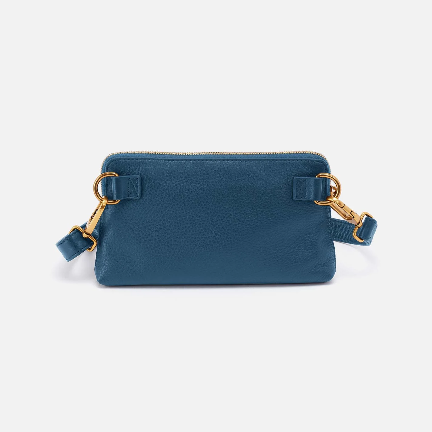Fern Slim Belt Bag in Pebbled Leather - Peacock Feather - Image 5