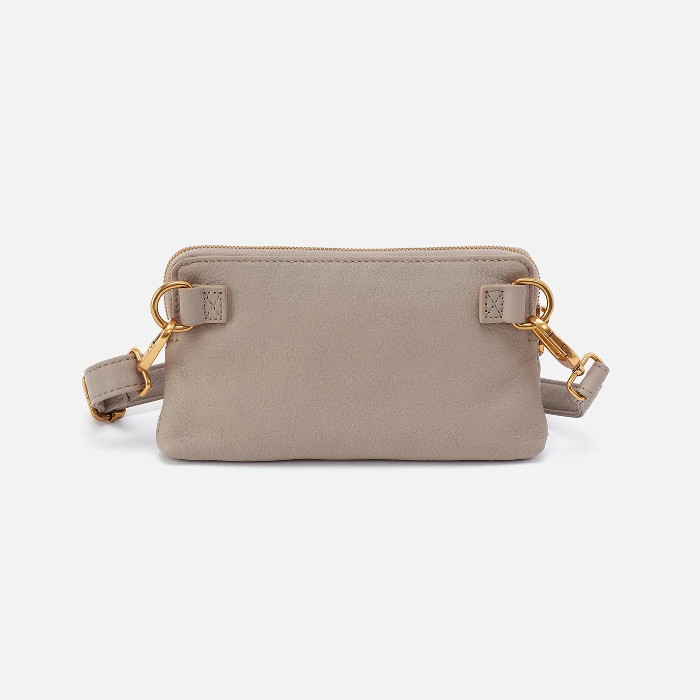 Fern Slim Belt Bag in Pebbled Leather - Taupe - Image 5