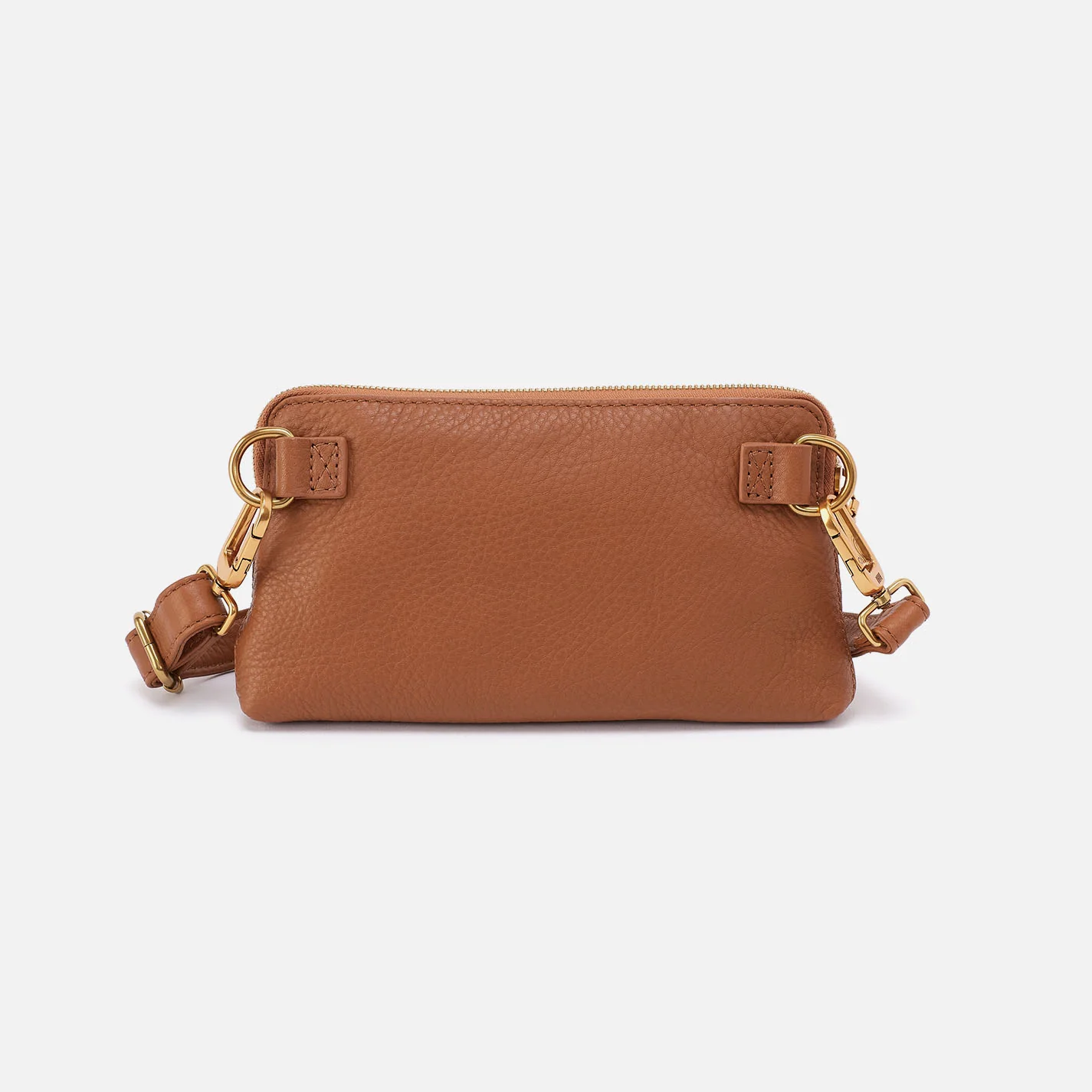 Fern Slim Belt Bag In Pebbled Leather - Warm Honey - Image 5
