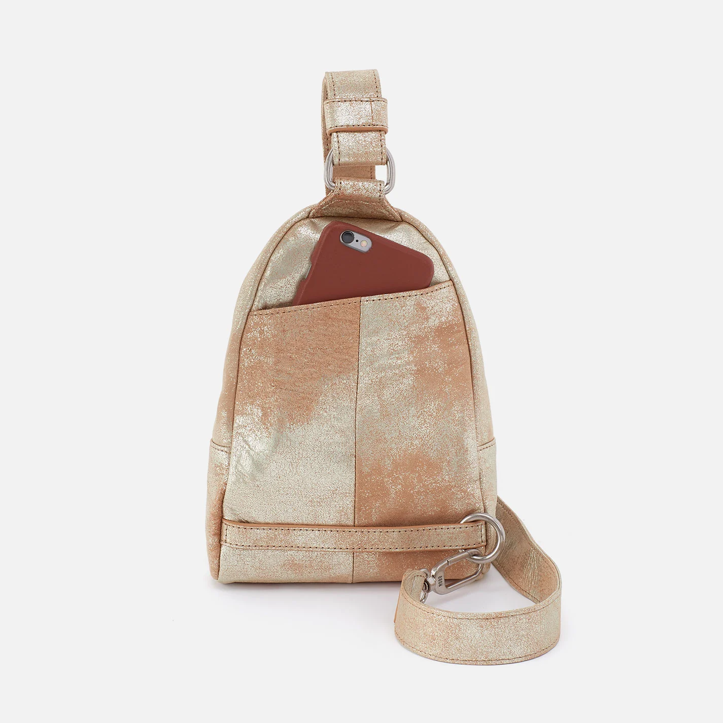 Fern Sling In Metallic Leather - Saddle Stardust - Image 6
