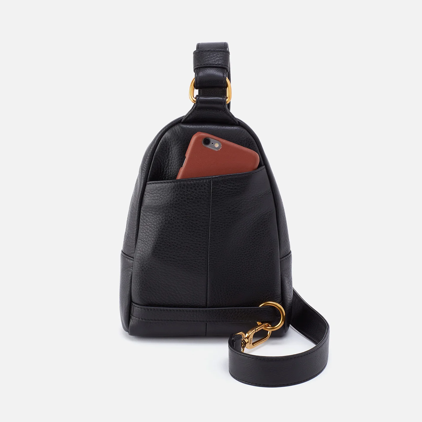 Fern Sling In Pebbled Leather - Black - Image 6