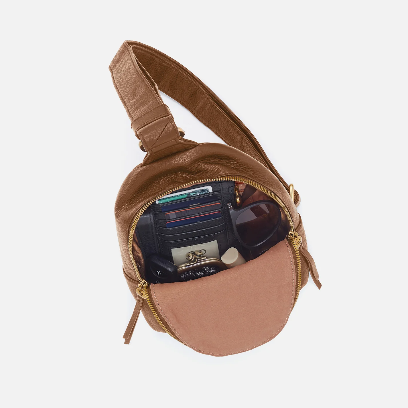 Fern Sling In Pebbled Leather - Timber Brown - Image 3