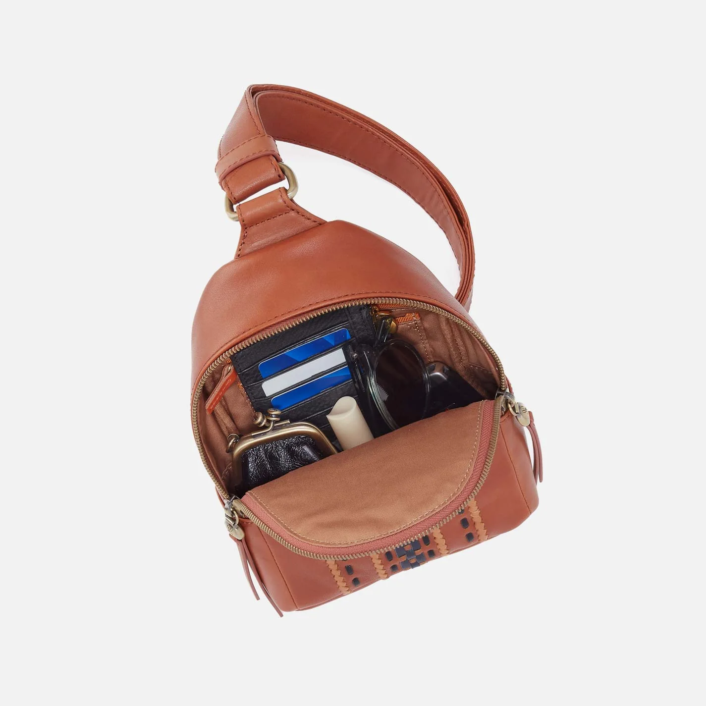 Fern Sling in Smooth Leather with Multi Stitch - Timberline - Image 4