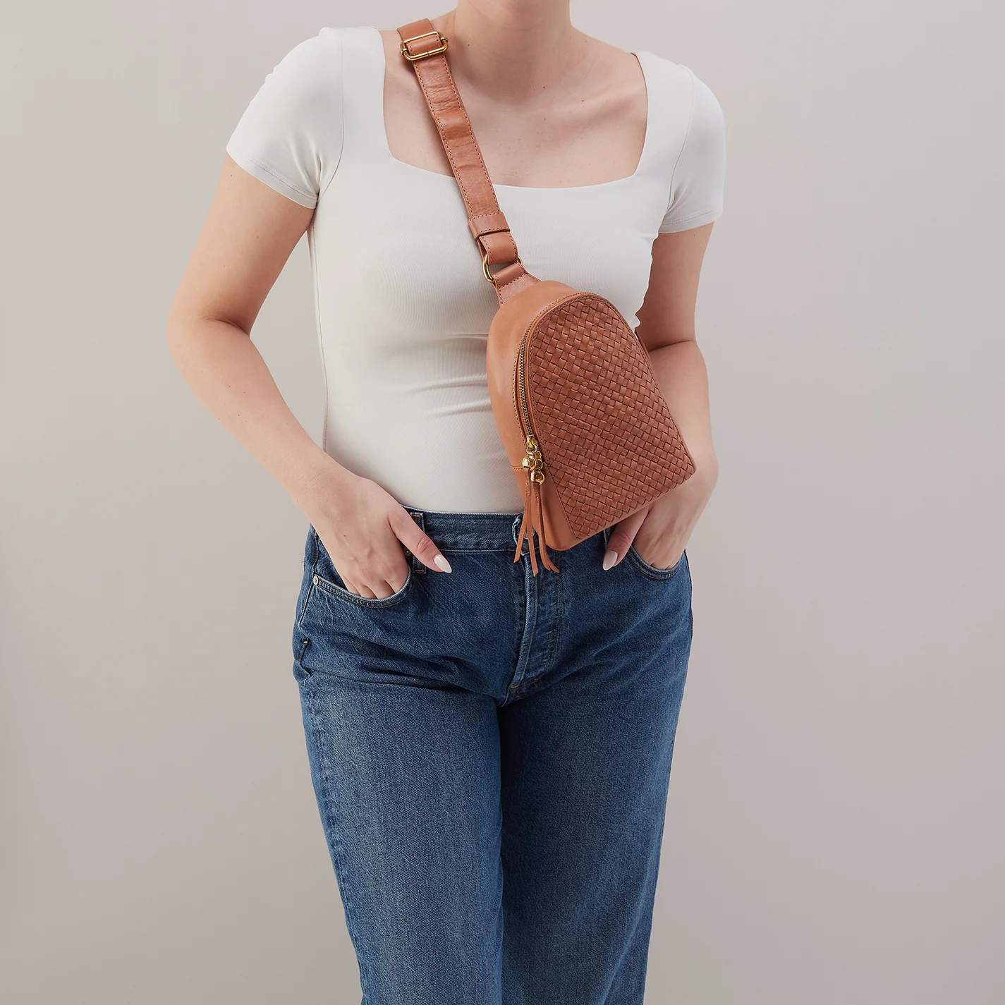 Fern Sling In Washed Leather - Harvest Wheat - Image 3