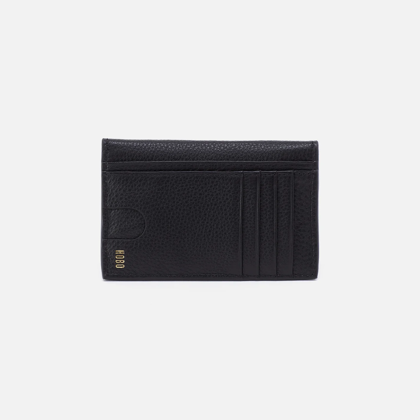 Goldie Card Case In Pebbled Leather - Black - Image 3