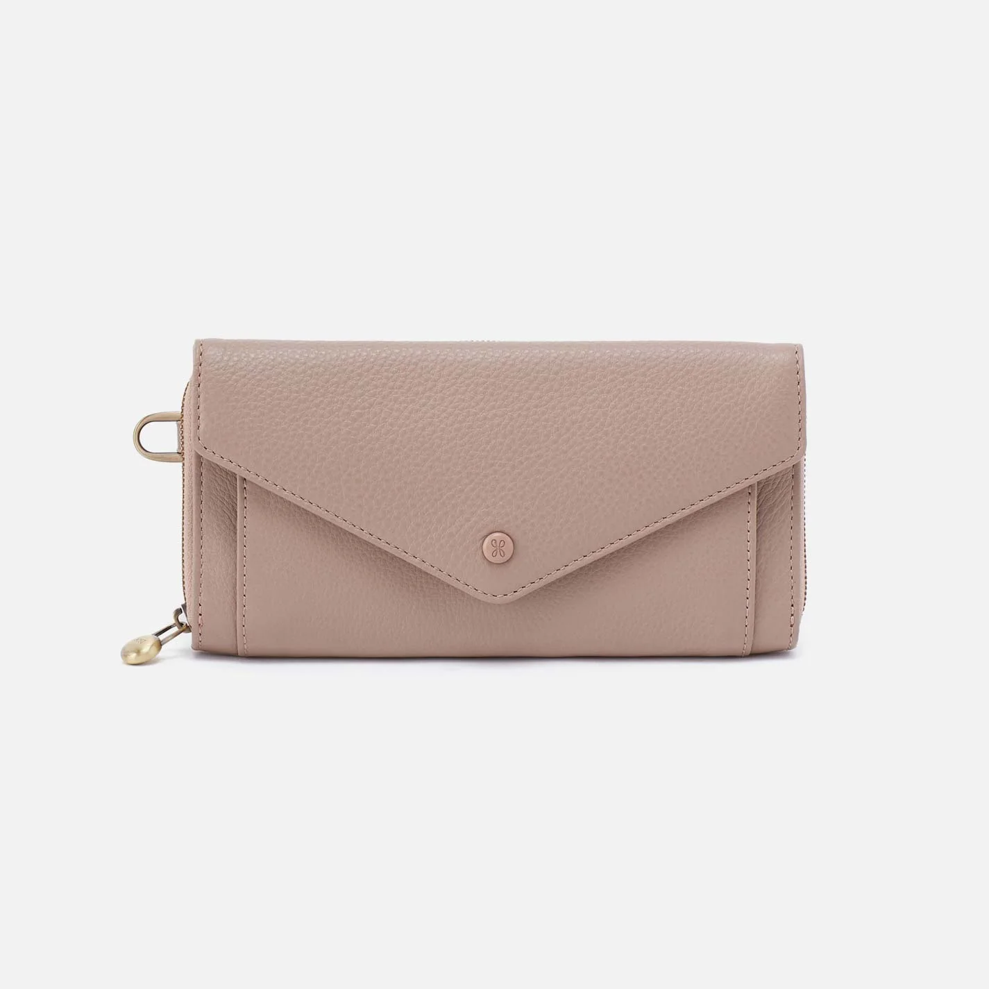 Goldie Large Wallet in Pebbled Leather - Warm Adobe