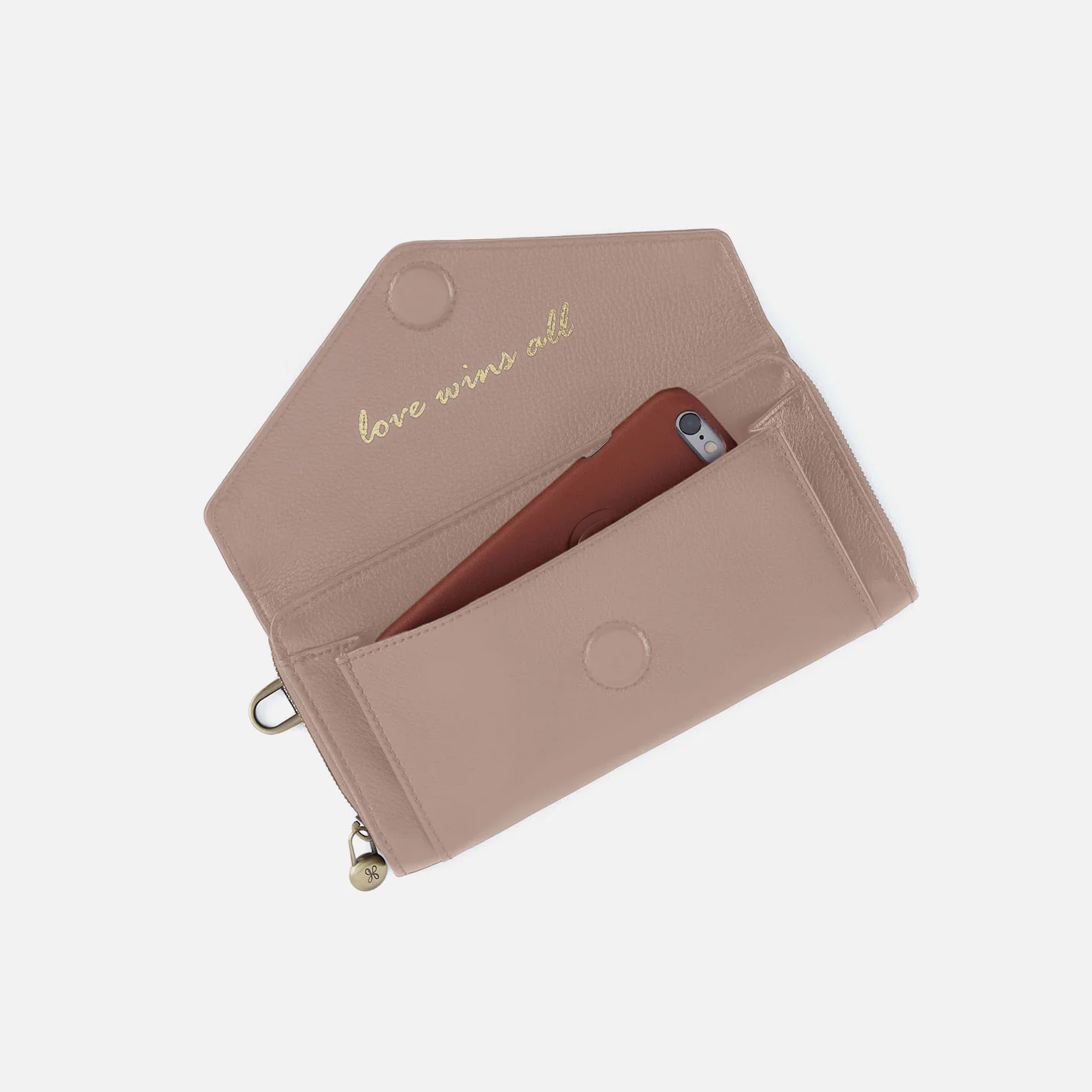 Goldie Large Wallet in Pebbled Leather - Warm Adobe - Image 3