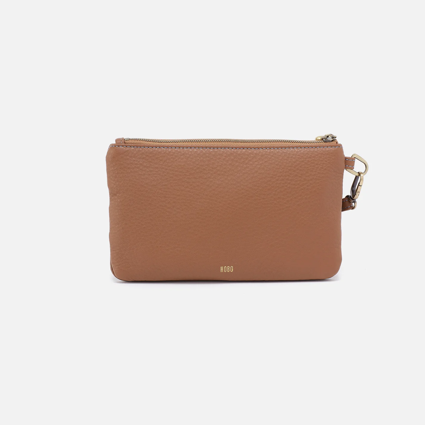 Goldie Wristlet In Pebbled Leather - Brown Sugar - Image 4