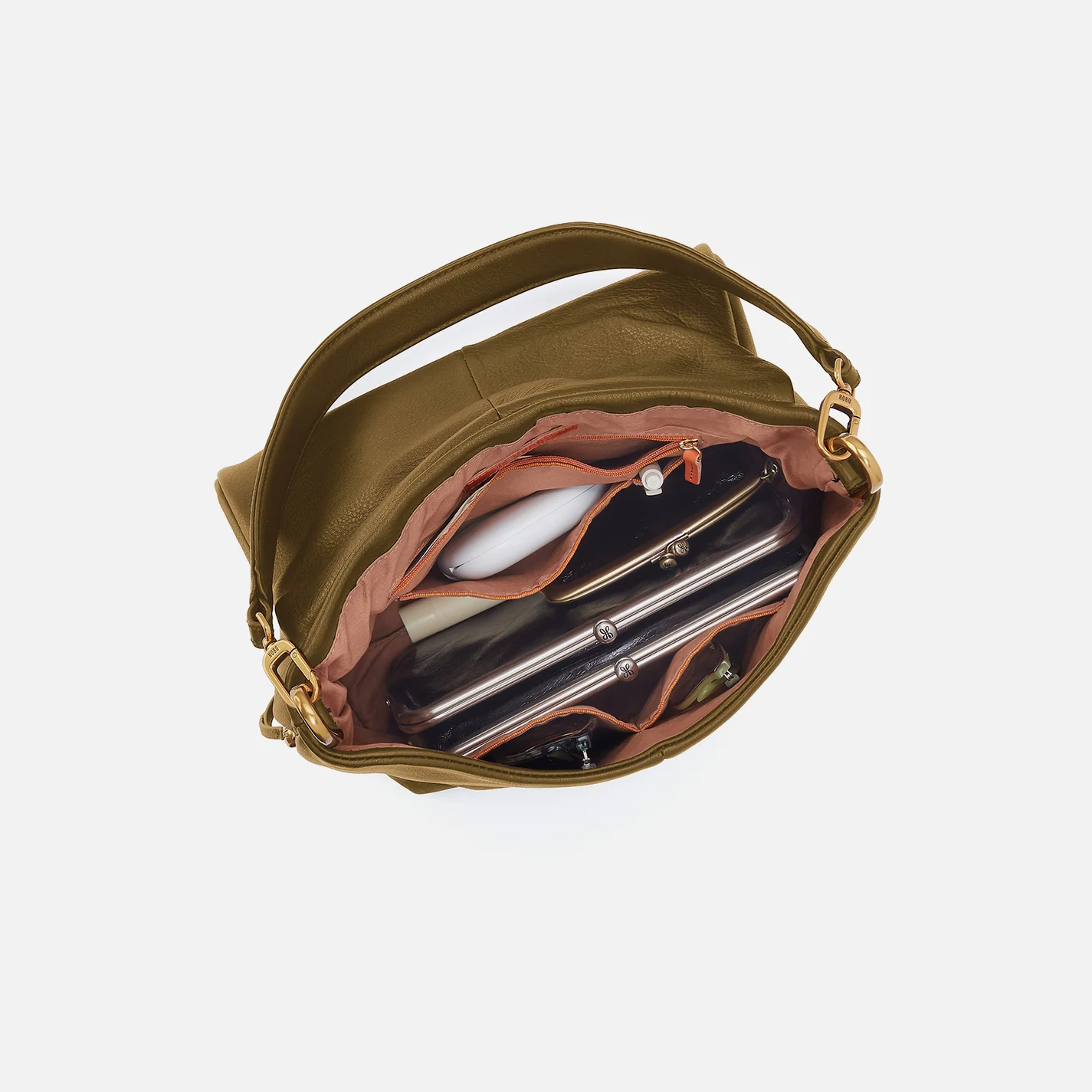 Harley Convertible Shoulder Bag In Pebbled Leather - Sunlit Sage - Image 3