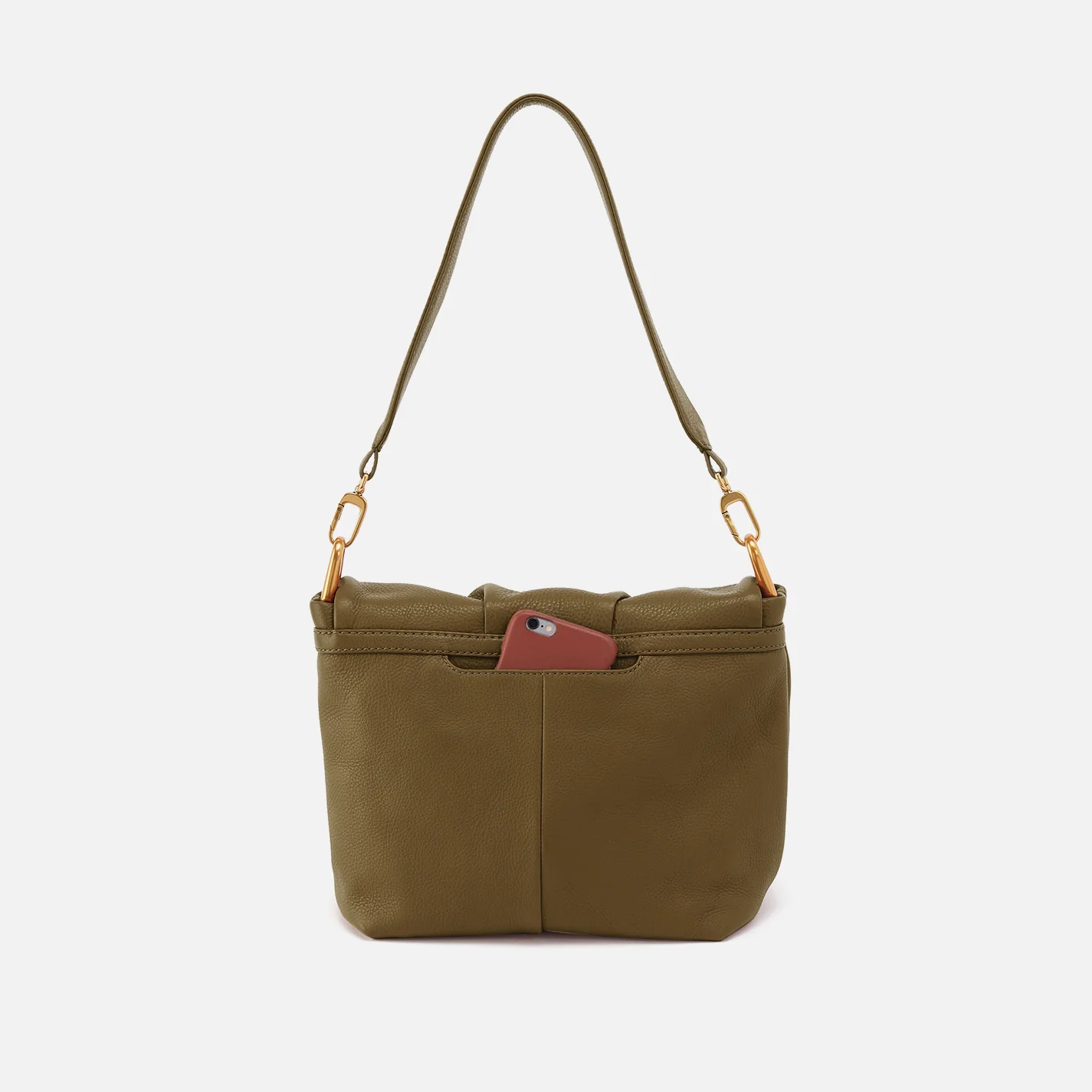 Harley Convertible Shoulder Bag In Pebbled Leather - Sunlit Sage - Image 4