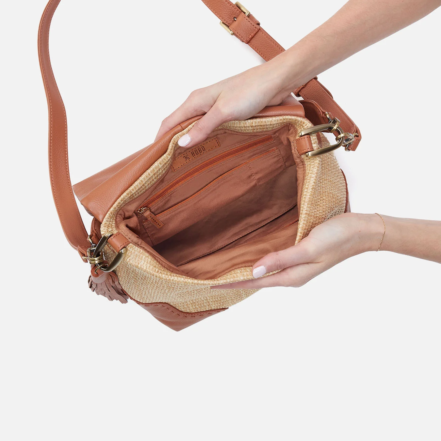Harley Convertible Shoulder Bag in Woven Straw - Natural Straw - Image 4