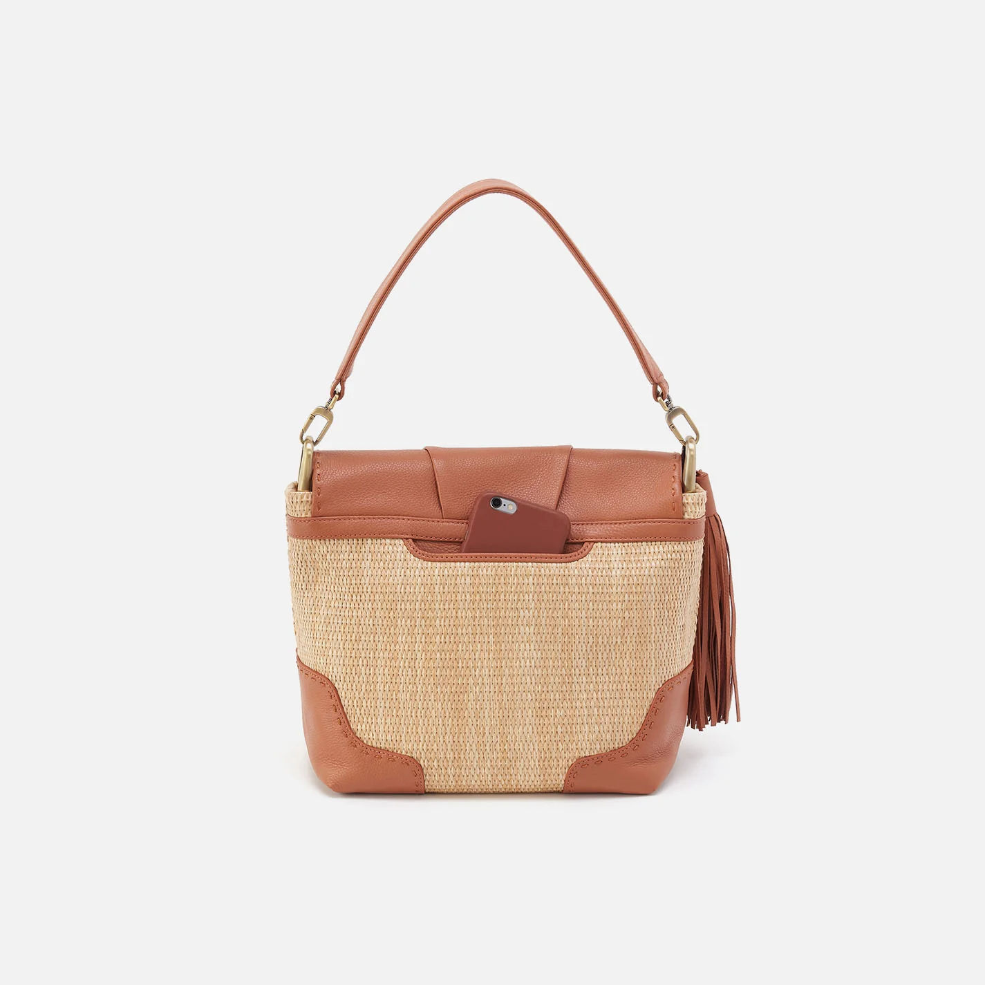 Harley Convertible Shoulder Bag in Woven Straw - Natural Straw - Image 5