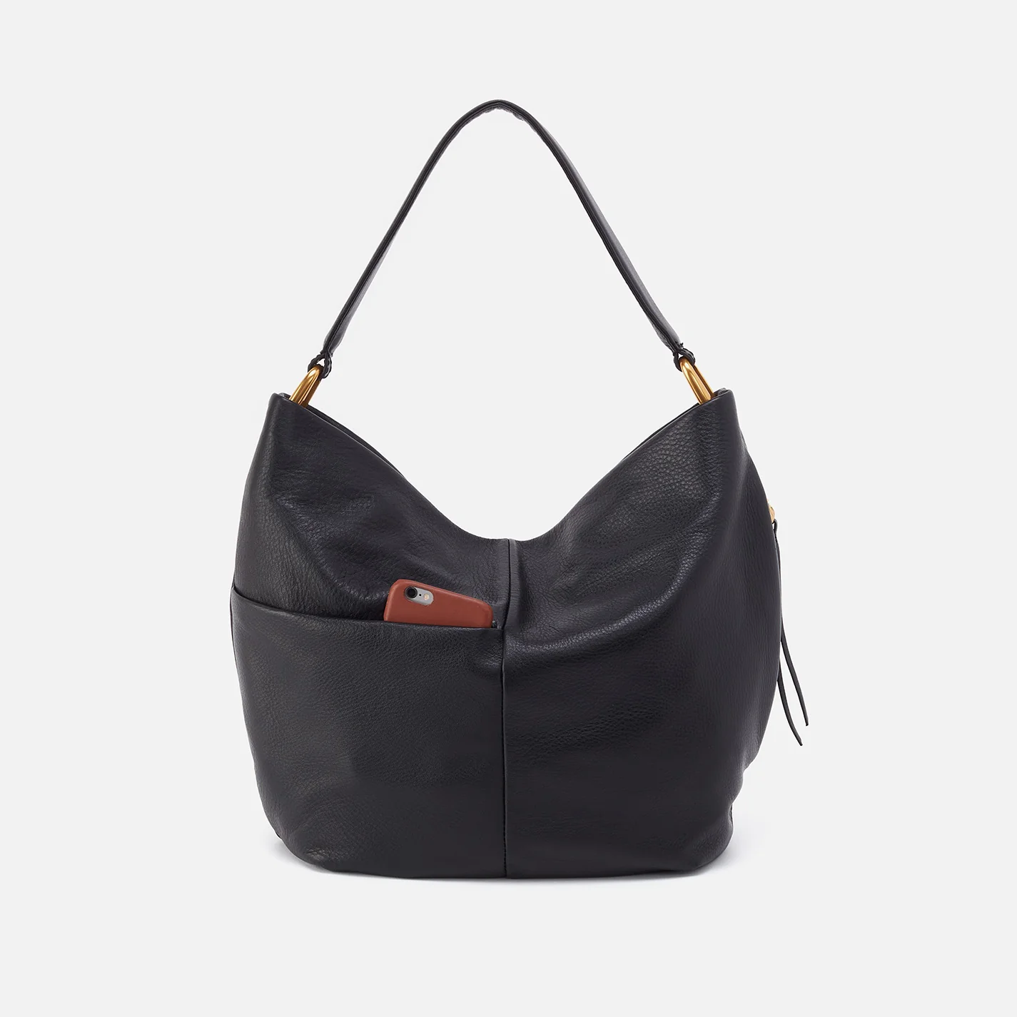 Harley Hobo In Pebbled Leather - Black - Image 5