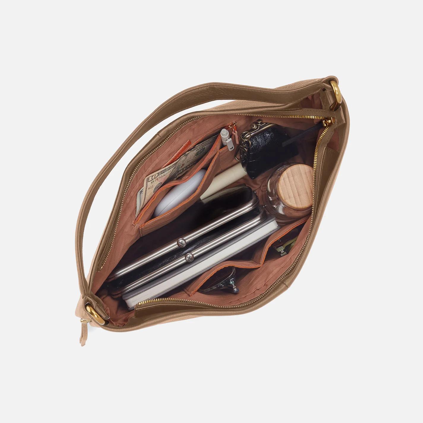 Harley Hobo in Pebbled Leather - Cedar Sagebrush - Image 3