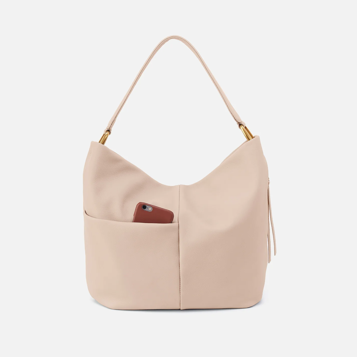 Harley Hobo In Pebbled Leather - Stonewash - Image 4