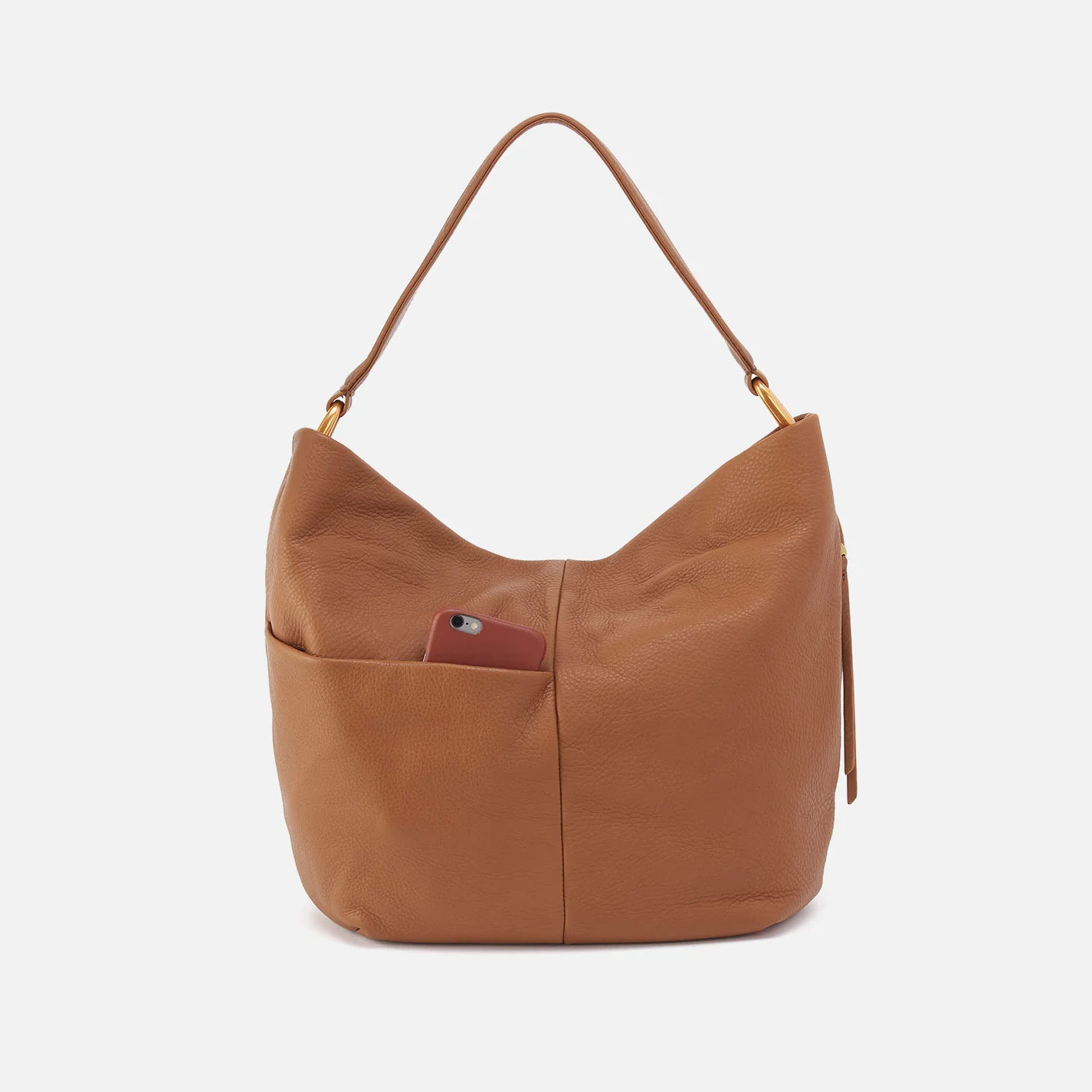 Harley Hobo in Pebbled Leather - Warm Honey - Image 5