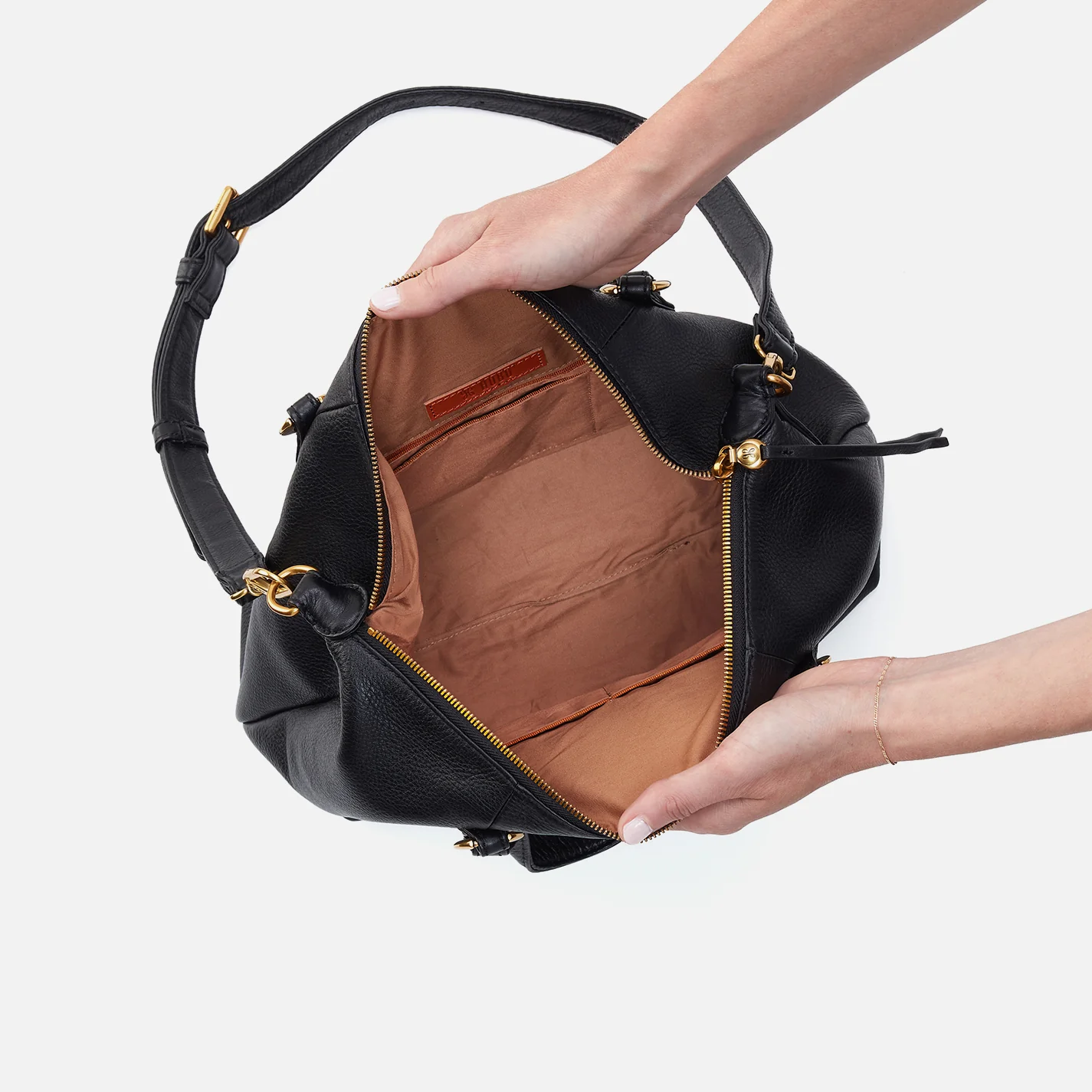 Harley Satchel In Pebbled Leather - Black - Image 3