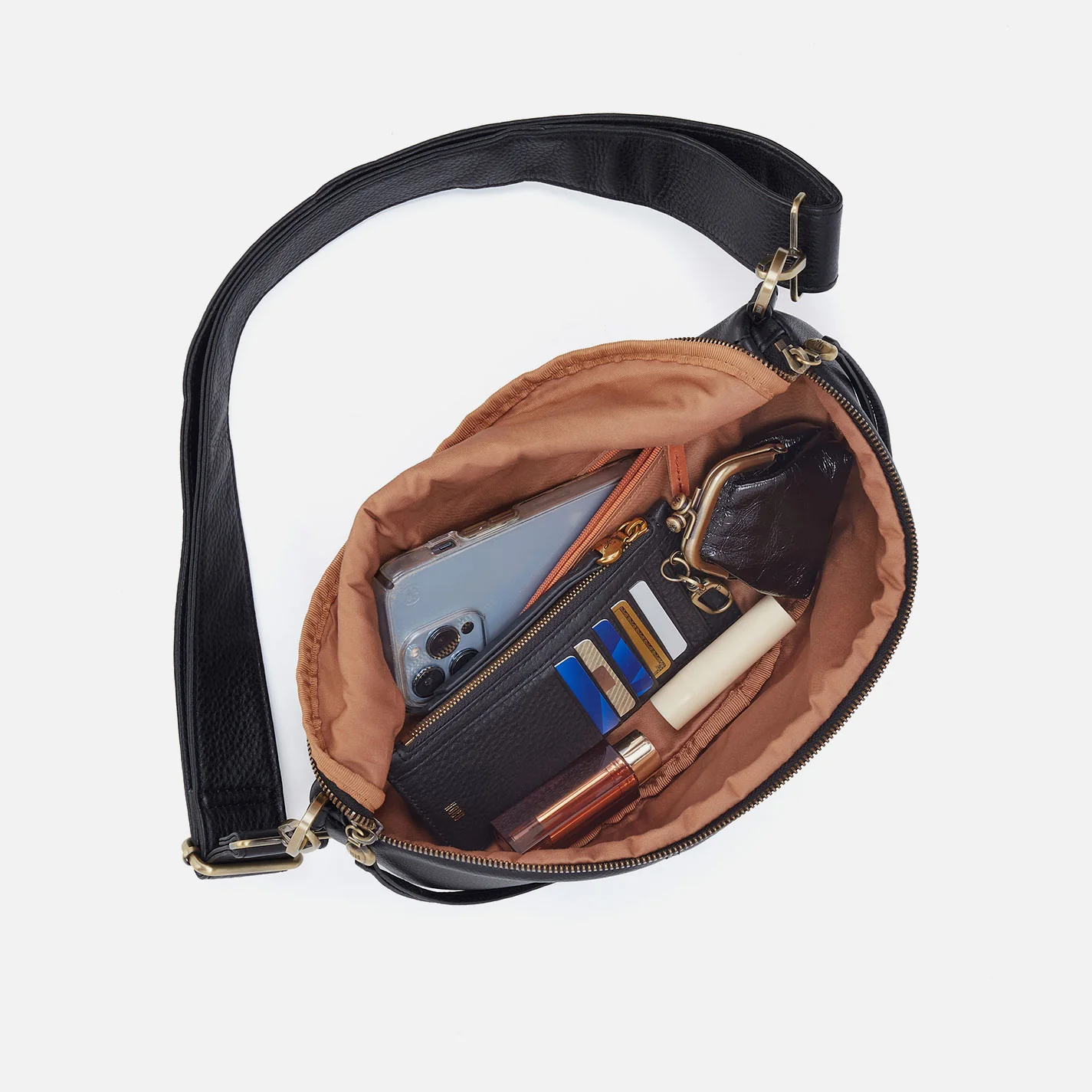 Hunter Medium Belt Bag In Buffed Leather - Whiskey - Image 4