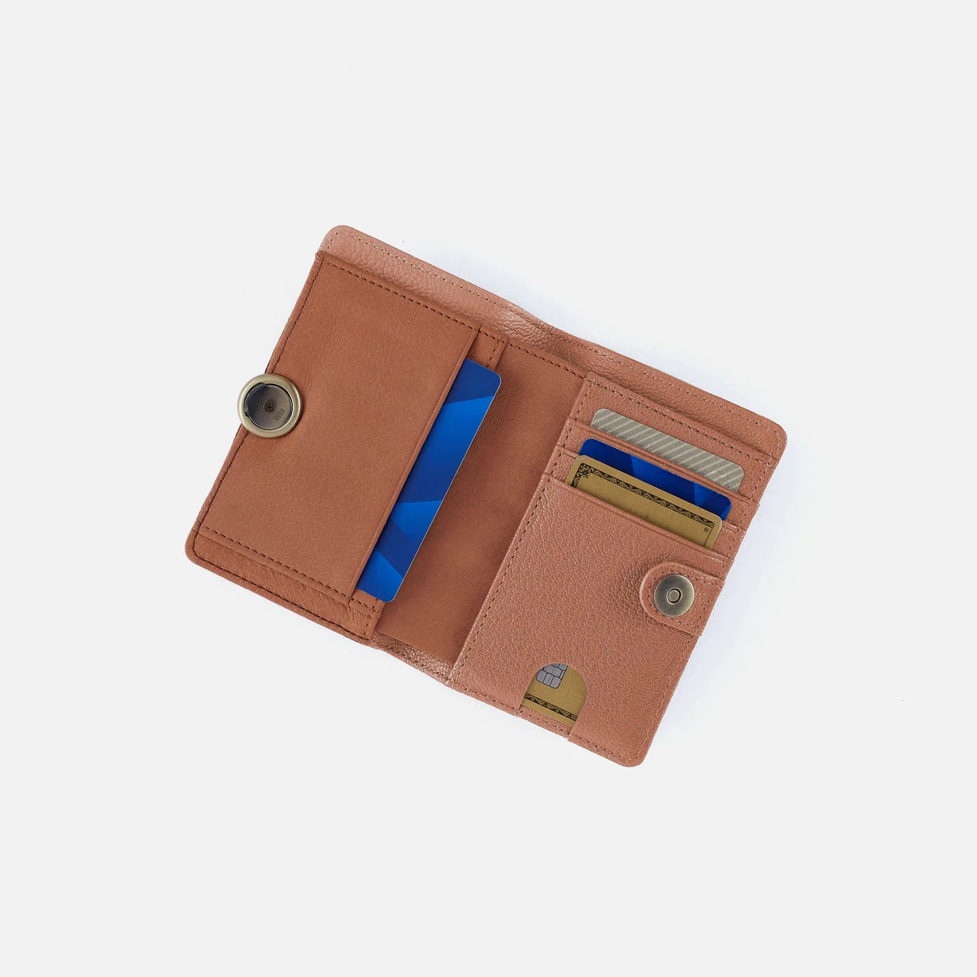 Hutton Small Wallet in Micrograin Leather - Glazed Donut - Image 3