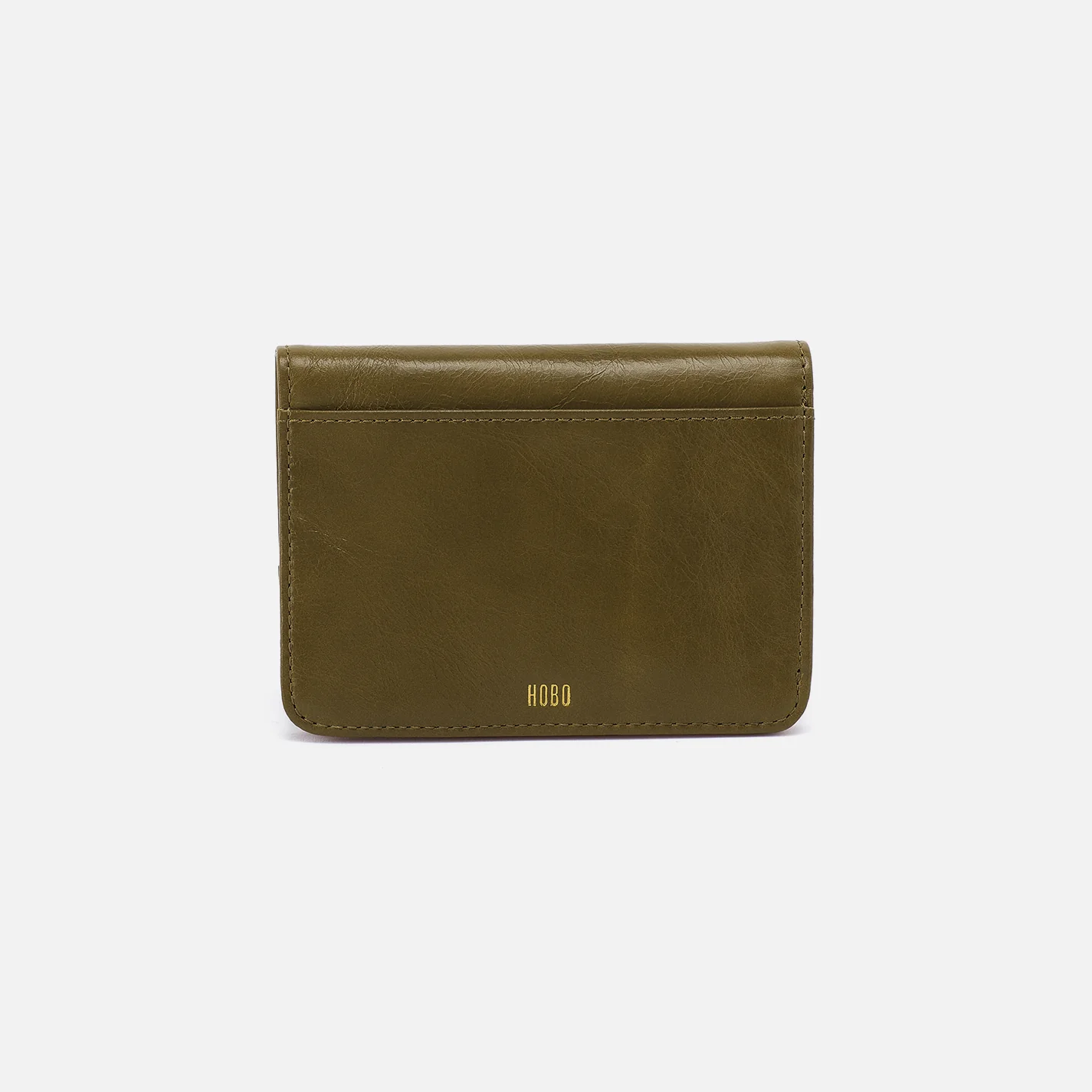 Jill Bifold Wallet In Polished Leather - Olive Veil - Image 3