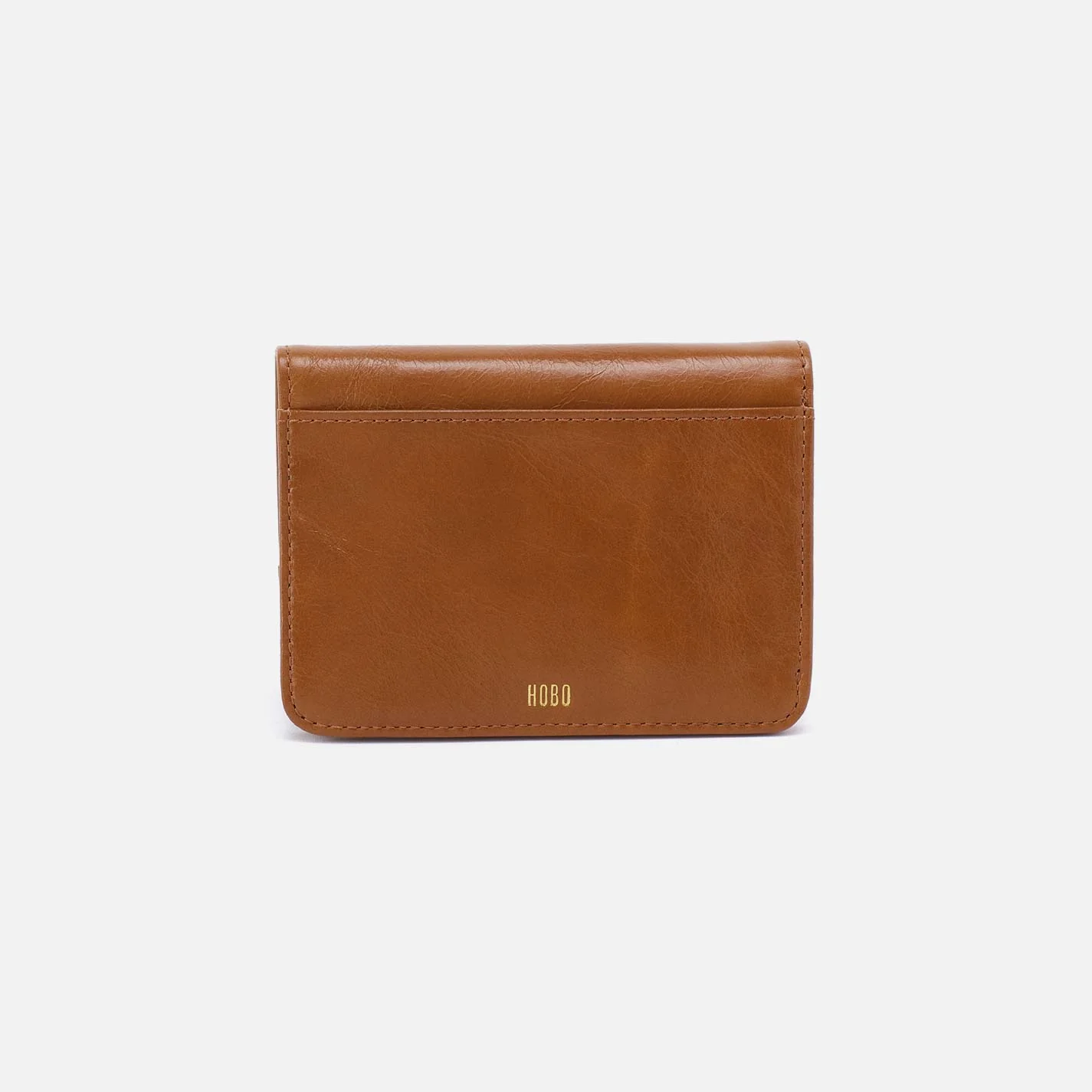 Jill Bifold Wallet In Polished Leather - Truffle - Image 5
