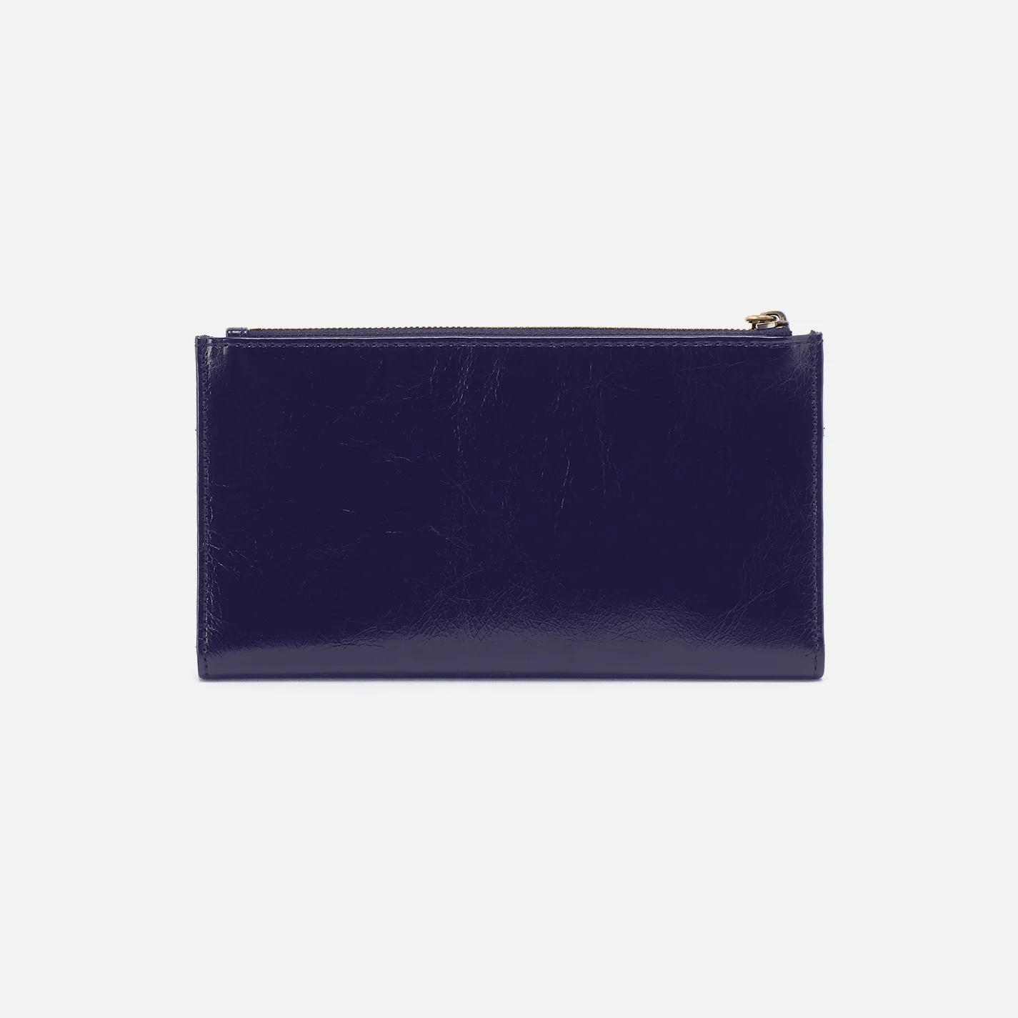 Jill Large Bifold Wallet in Polished Leather - Winter Violet - Image 3