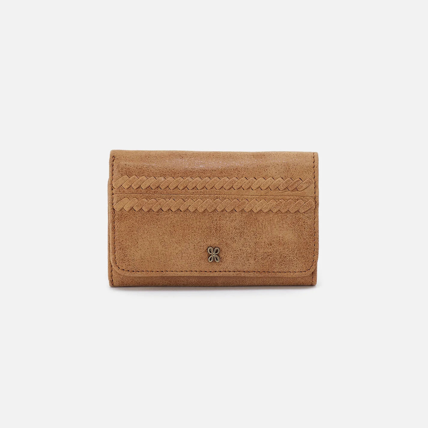 Jill Trifold Wallet In Buffed Leather - Whiskey