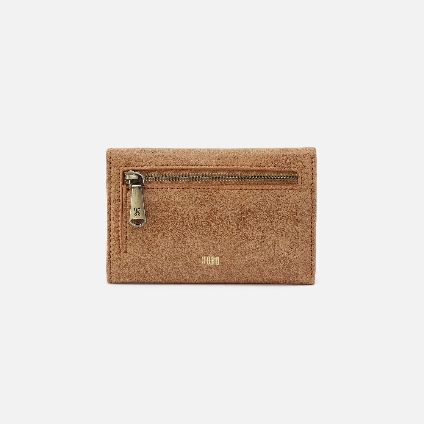 Jill Trifold Wallet In Buffed Leather - Whiskey - Image 3