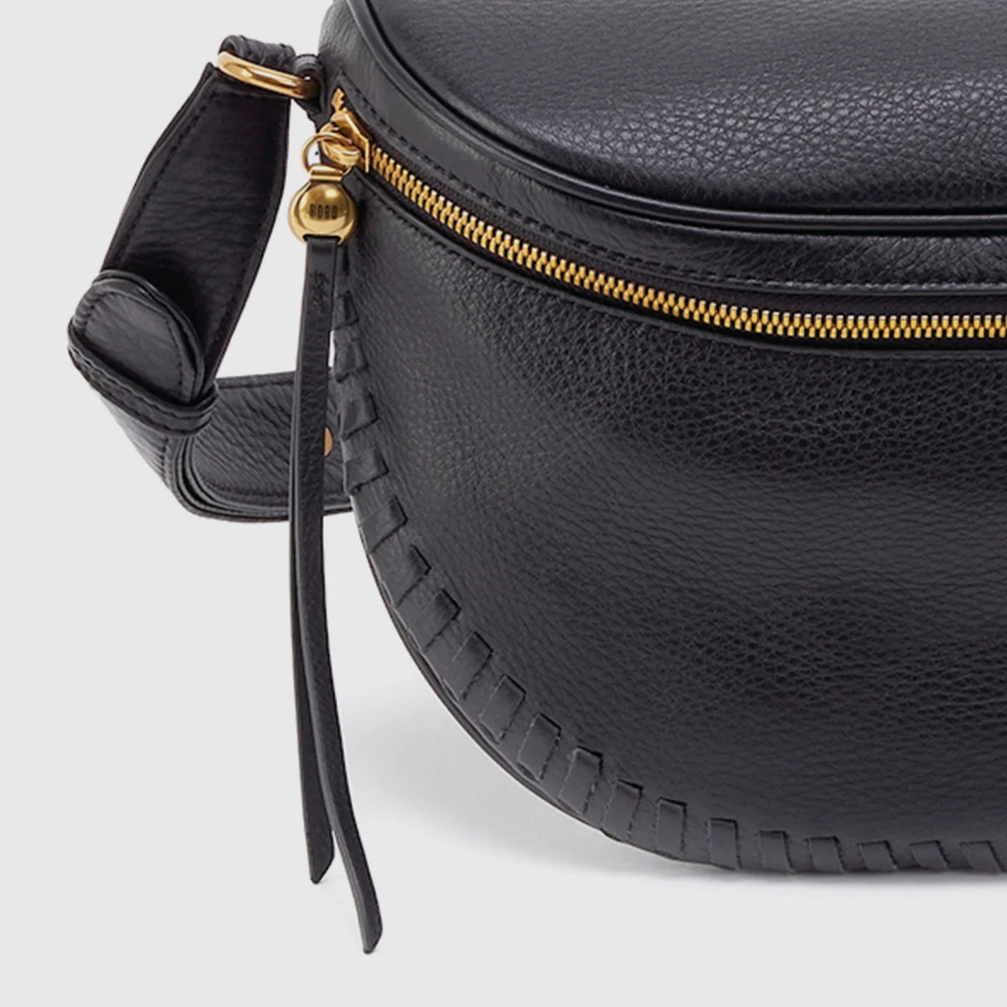 Juno Belt Bag In Pebbled Leather - Black - Image 6