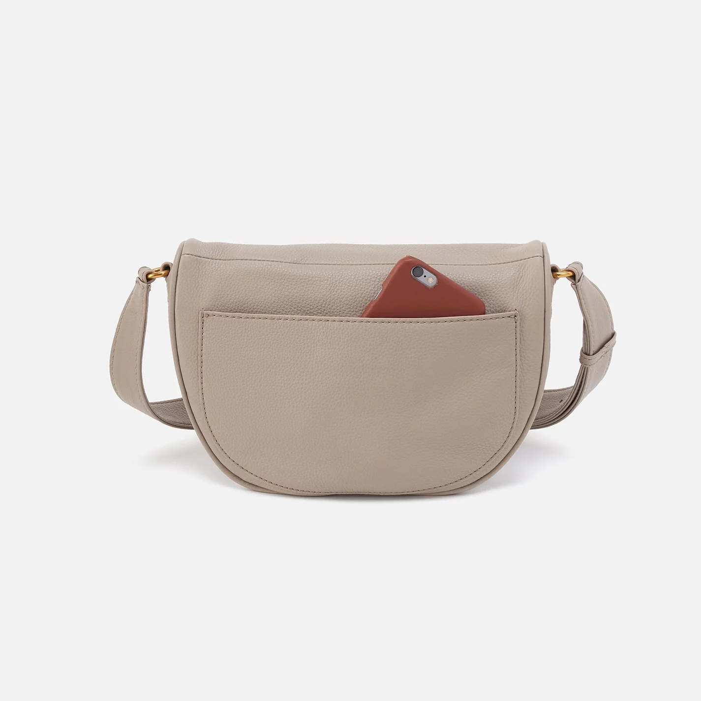 Juno Belt Bag In Pebbled Leather - Taupe - Image 6