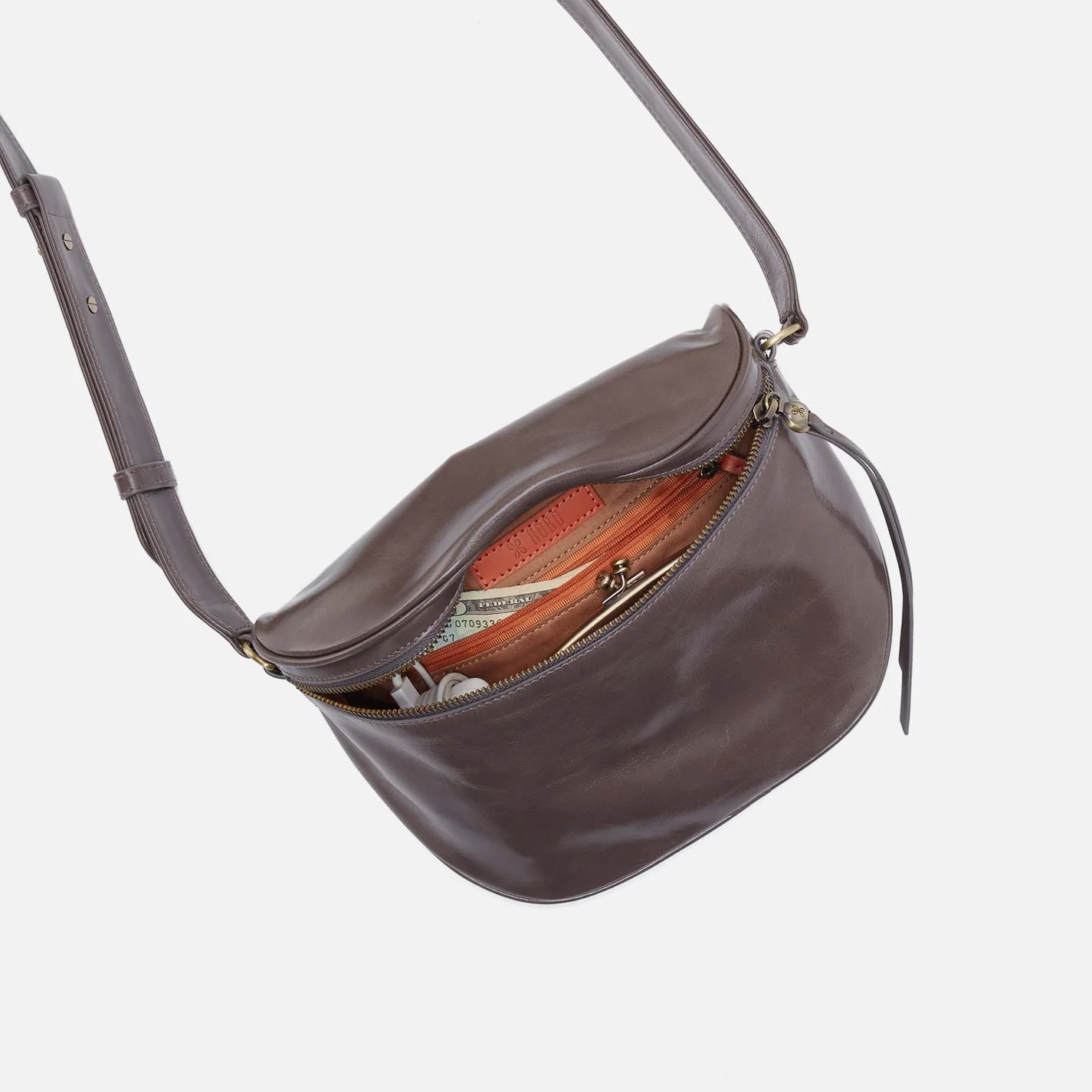 Juno Belt Bag in Polished Leather - Hearthstone - Image 4