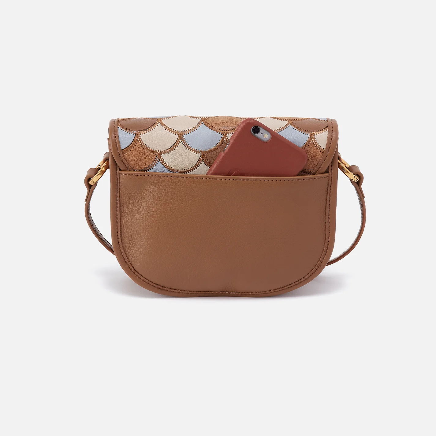 Kiva Small Crossbody In Pebbled Leather - Timber Brown - Image 4