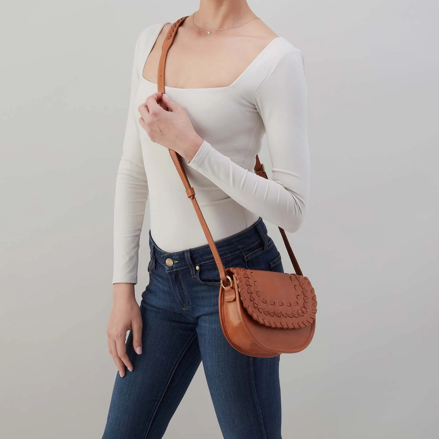 Kiva Small Crossbody in Washed Leather - Harvest Wheat - Image 3
