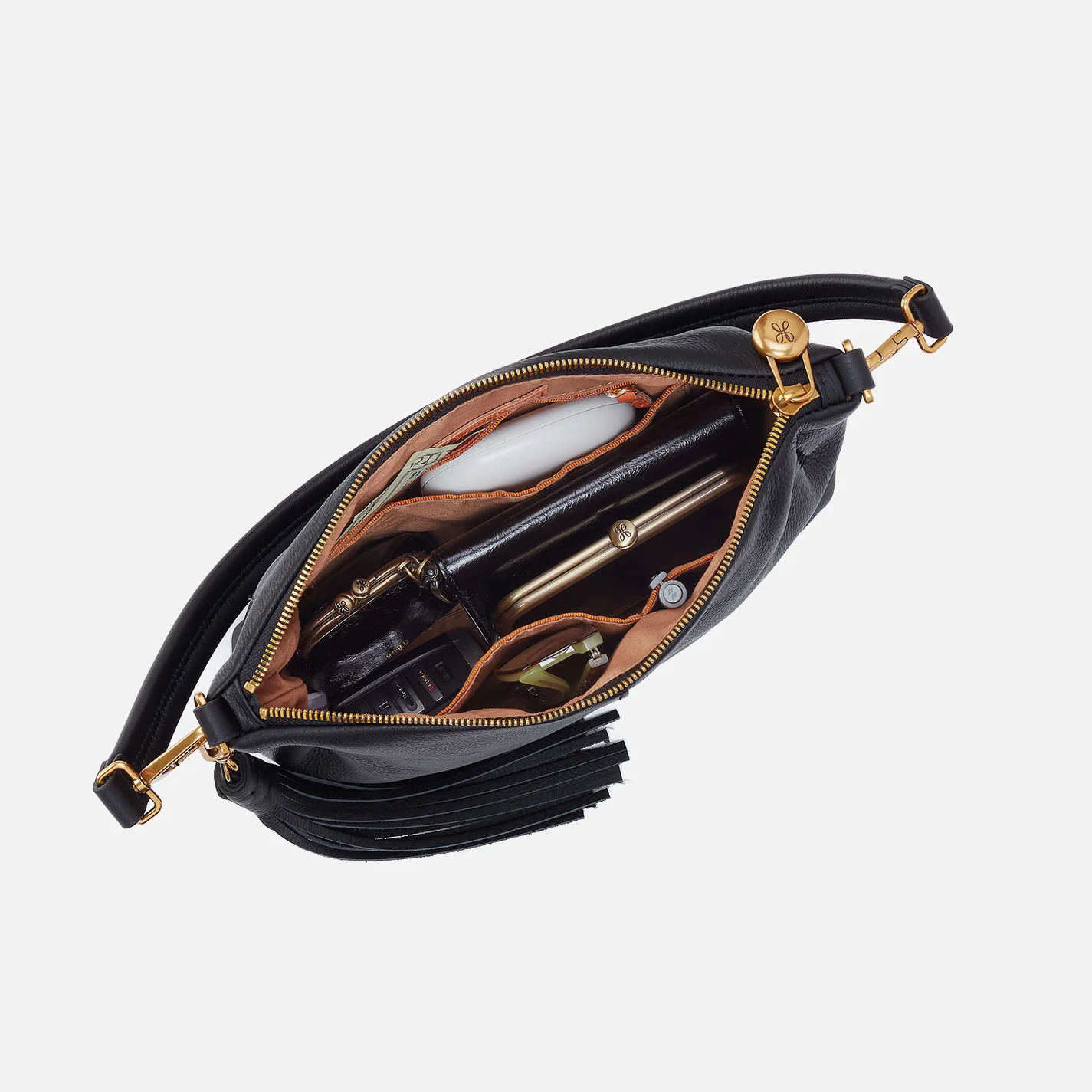 Kori Crossbody In Pebbled Leather - Black - Image 3