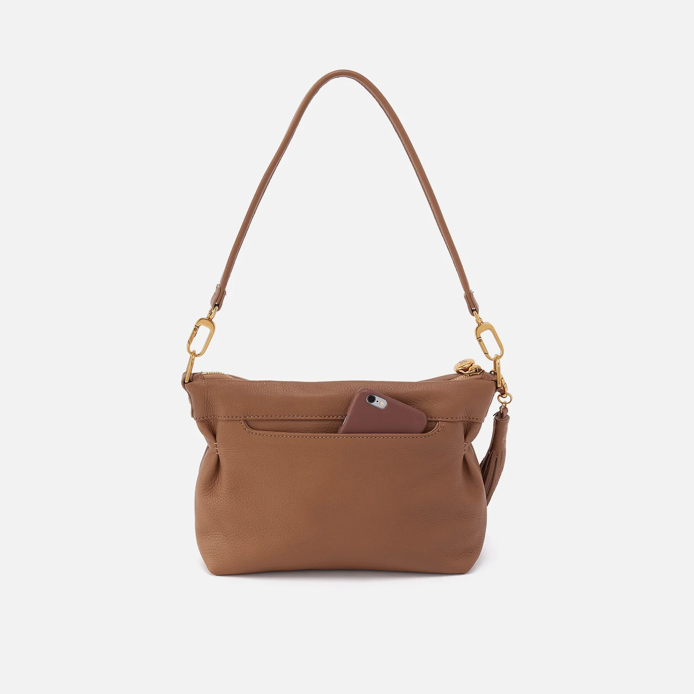 Kori Crossbody In Pebbled Leather - Timber Brown - Image 4