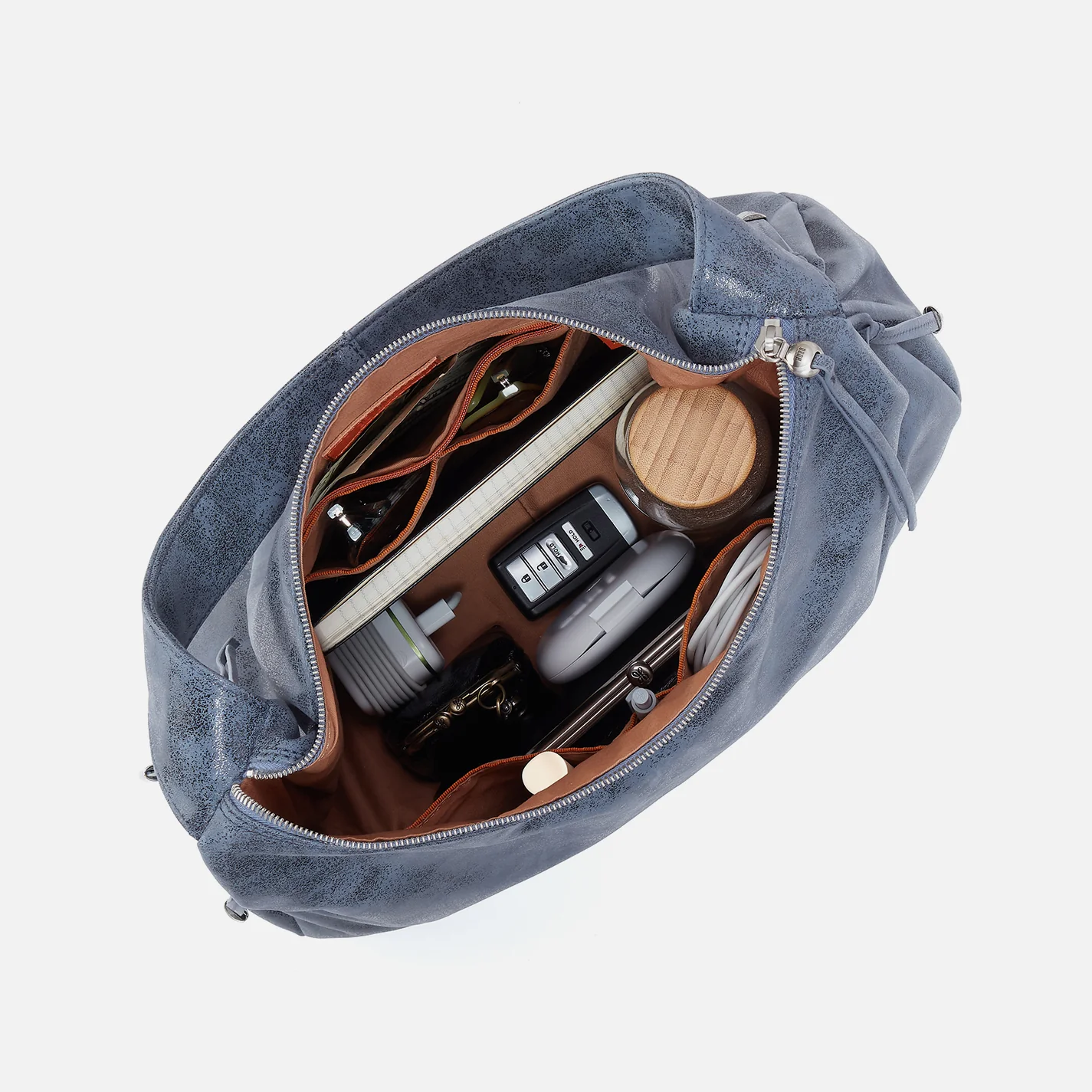 Kori Hobo in Buffed Leather - Indigo Sky - Image 4