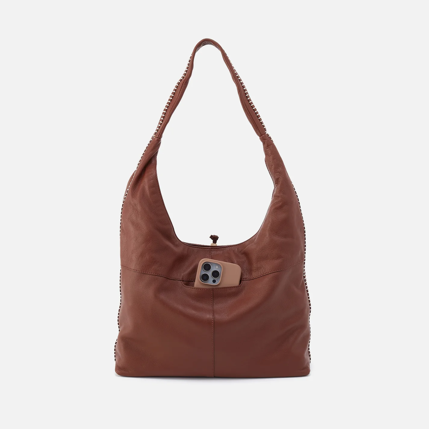 La Jolla Hobo In Cloud Leather - Cocoa Bean - Image 5