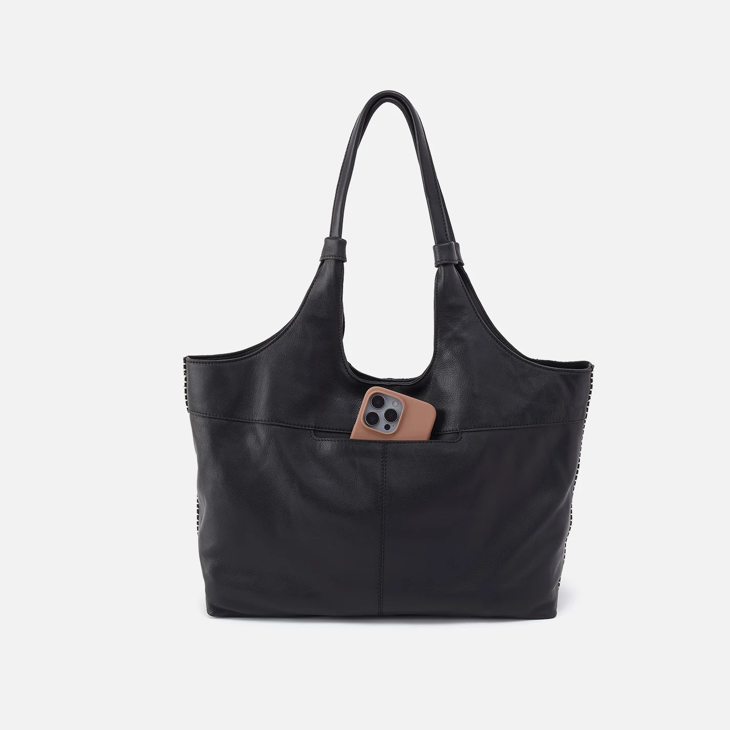 La Jolla Tote In Cloud Leather - Black - Image 5