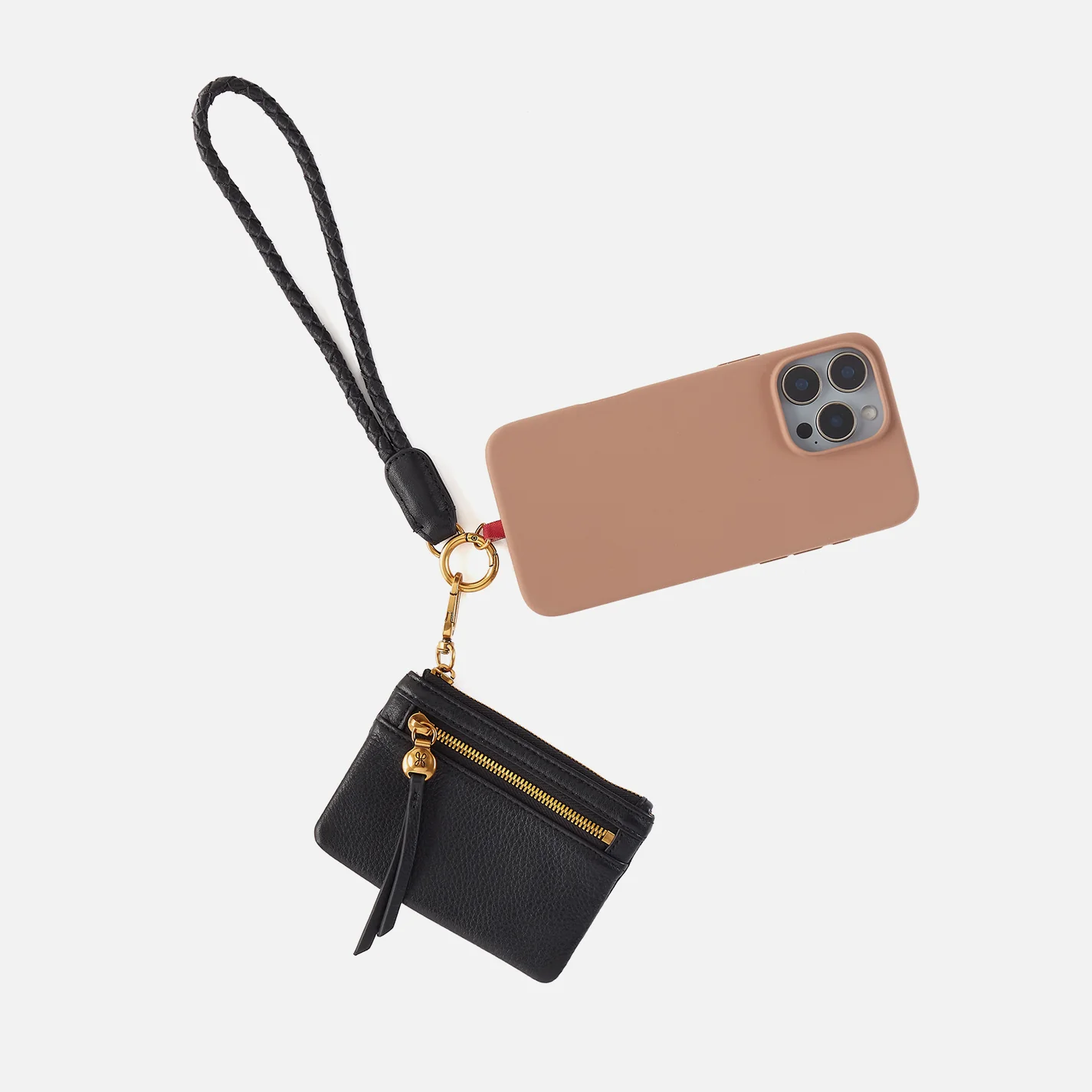 Lasso Phone Wristlet In Pebbled Leather - Black - Image 4