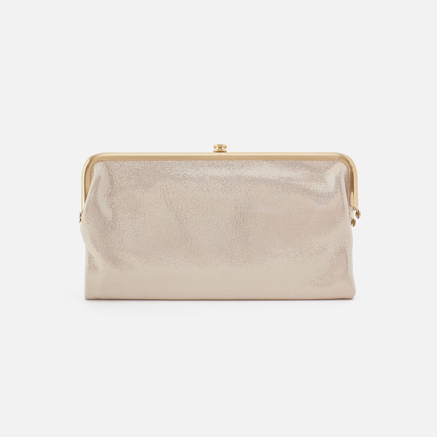 Lauren Clutch-Wallet In Metallic Leather - Sand Shimmer - Image 6
