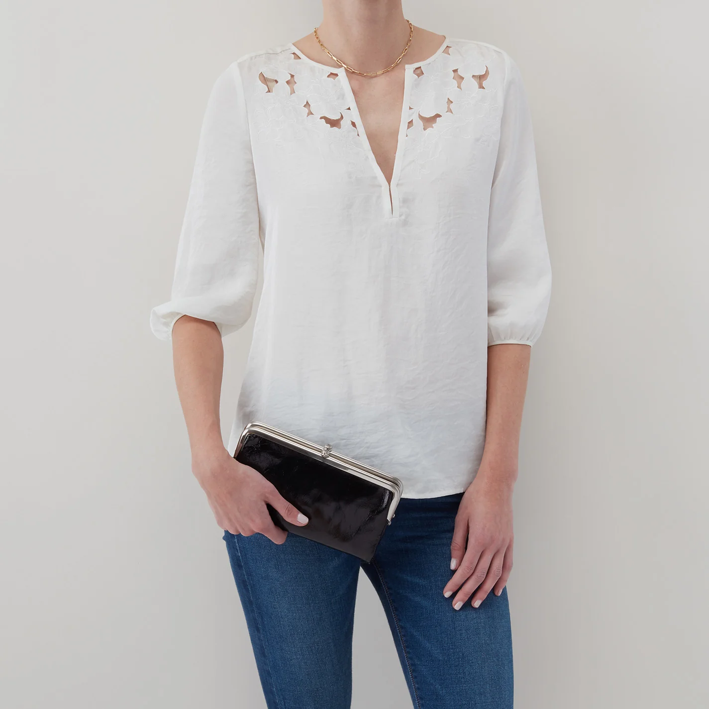 Lauren Clutch-Wallet In Polished Leather - Natural - Image 3