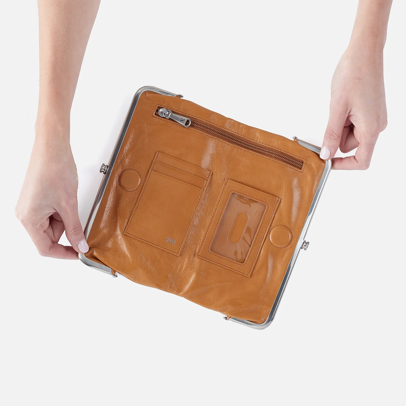Lauren Clutch-Wallet In Polished Leather - Natural - Image 4