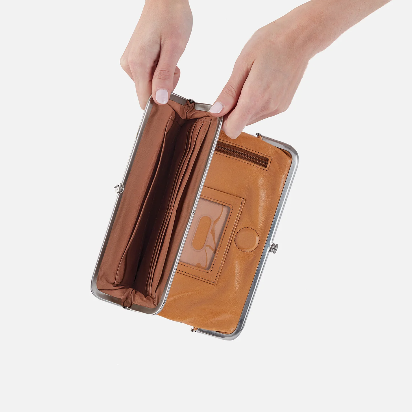 Lauren Clutch-Wallet In Polished Leather - Natural - Image 6