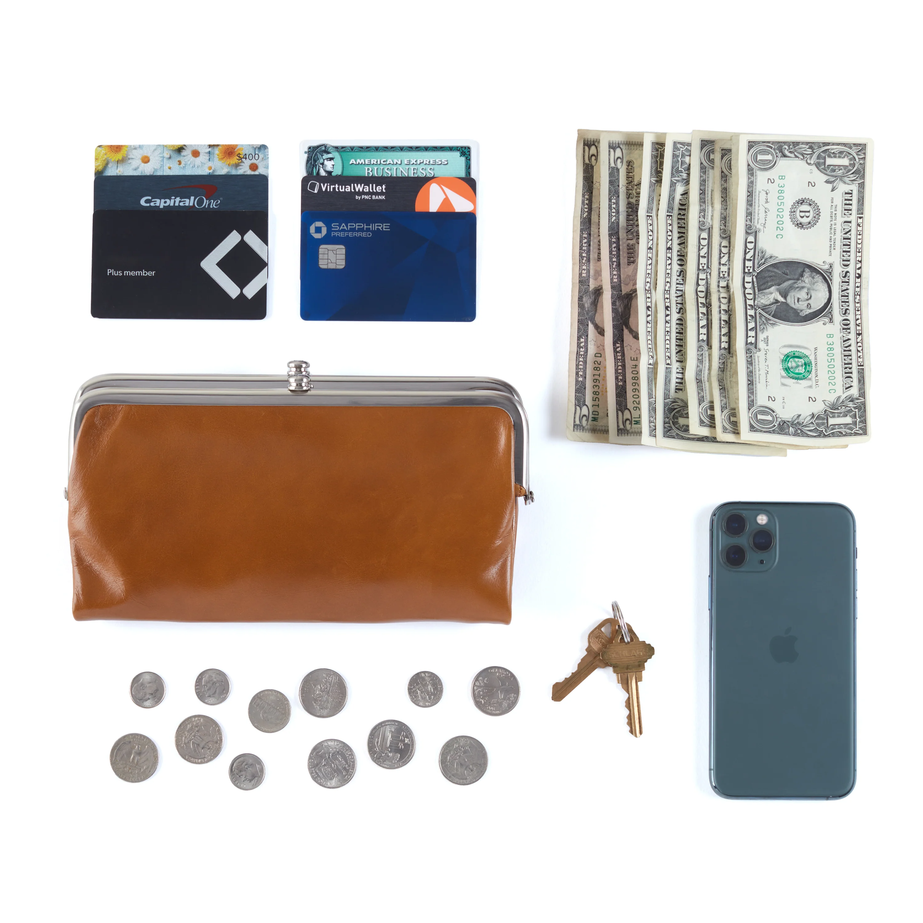 Lauren Clutch-Wallet In Polished Leather - Natural - Image 8