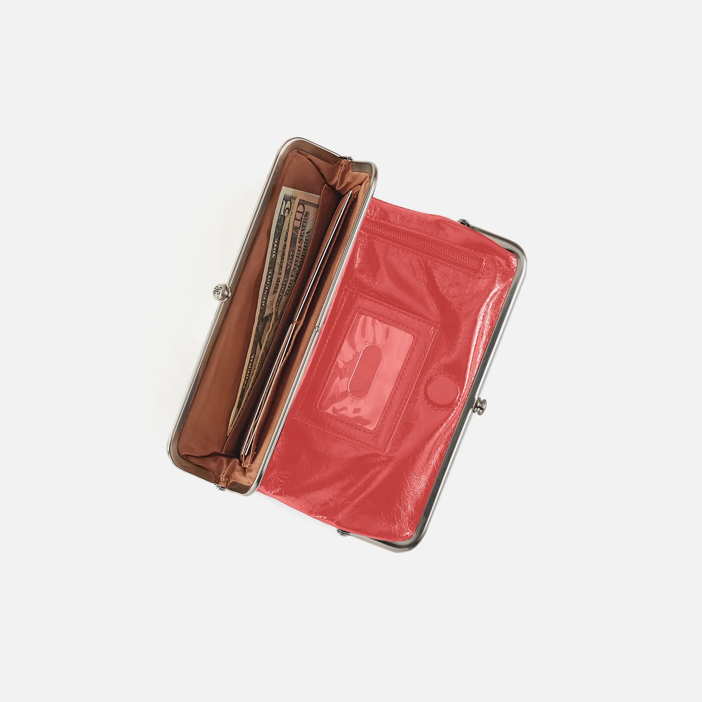 Lauren Clutch-Wallet In Polished Leather - Pink Mirage - Image 5