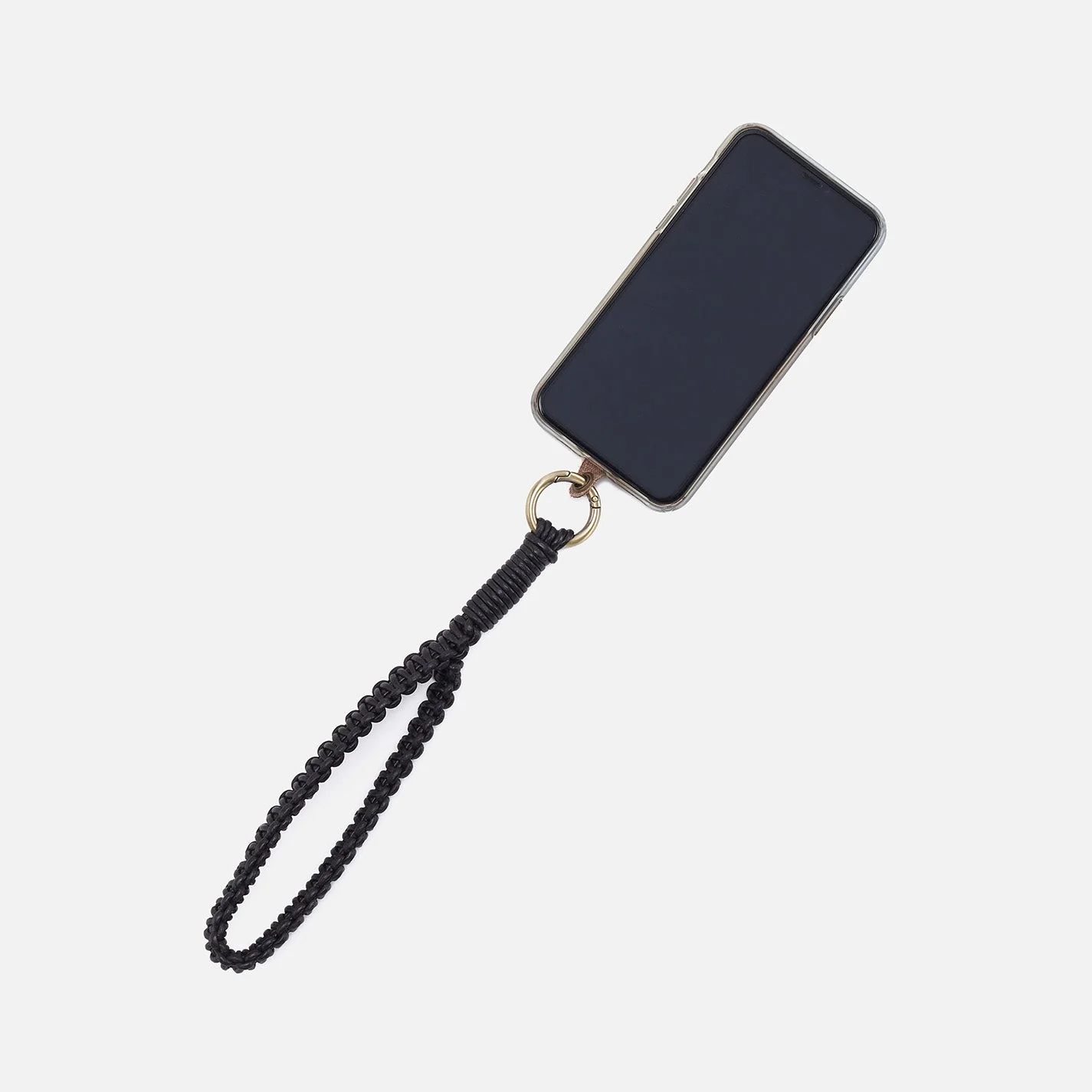 Leather Cord Strap In Coated Leather Cording - Black - Image 3