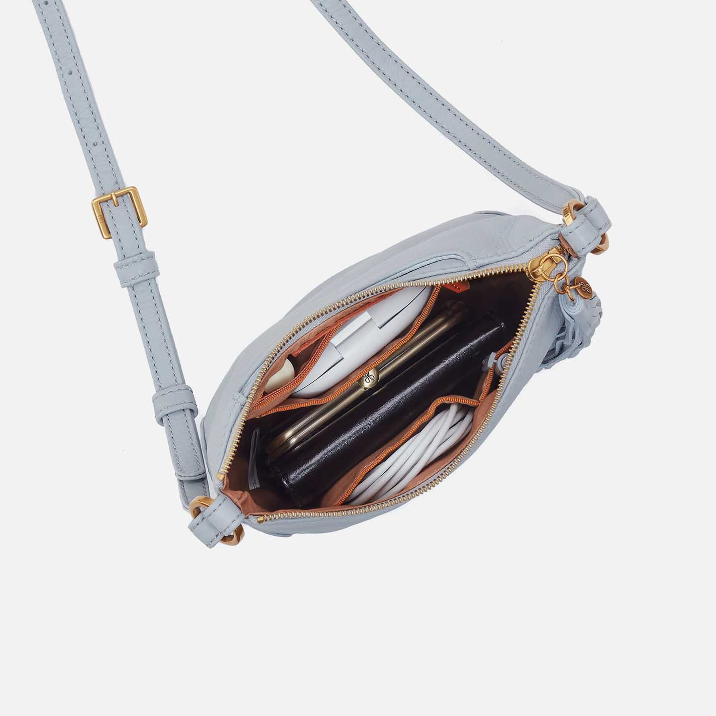 Lexi Crossbody in Pebbled Leather - Indigo Cloud - Image 4