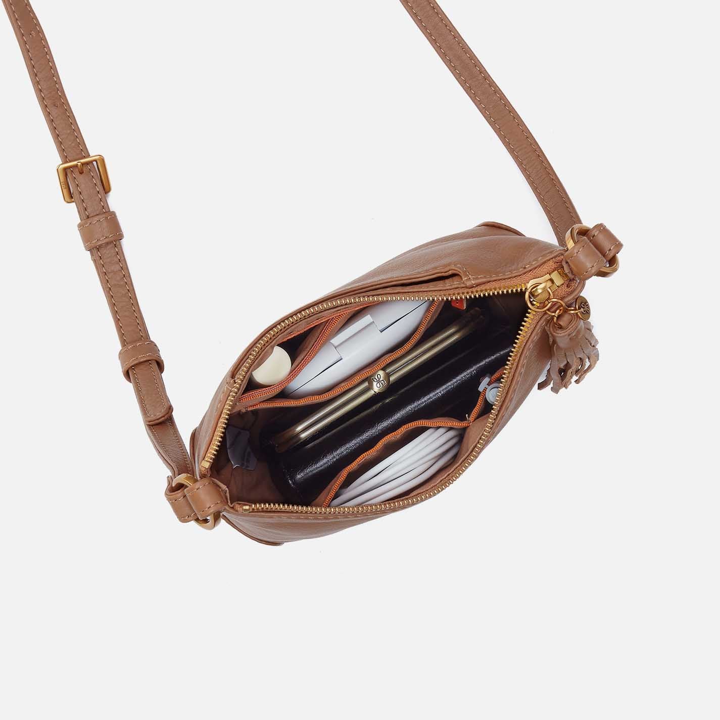 Lexi Crossbody In Pebbled Leather - Timber Brown - Image 3